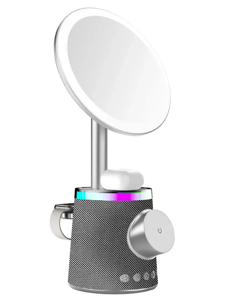 [SY-W02254] POINTUCH MAKEUP MIRROR SPEAKER WITH MAGSAFE CHARGER.webp