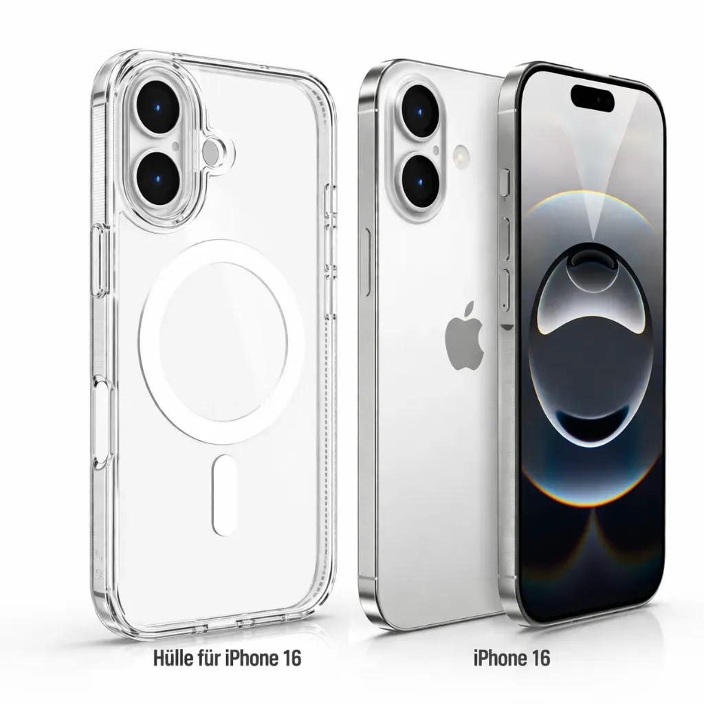 SUNIX PC MagSafe Case für Apple iPhone 16 – Transparent Hülle