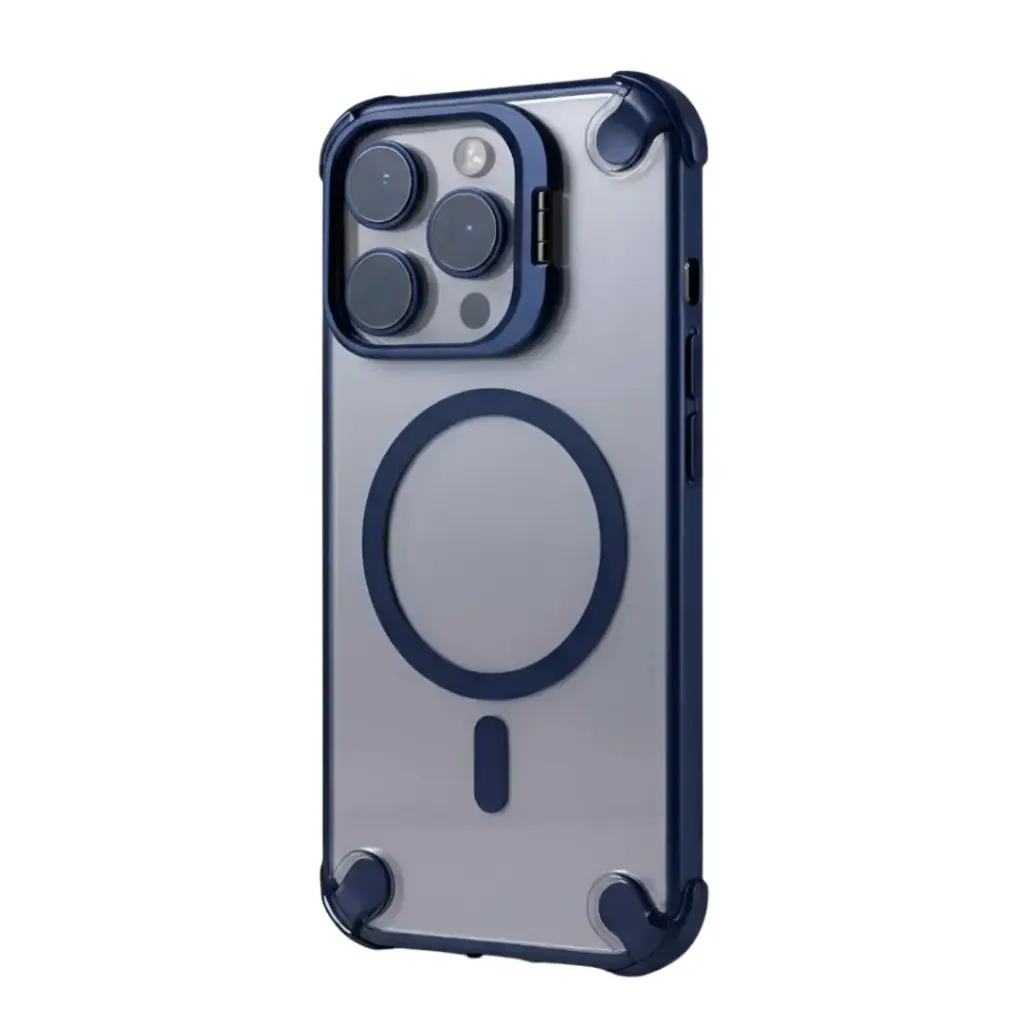 SUNIX Shovy MagSafe Hülle für iPhone 13 Pro Case Kameraschutz Stand Blau