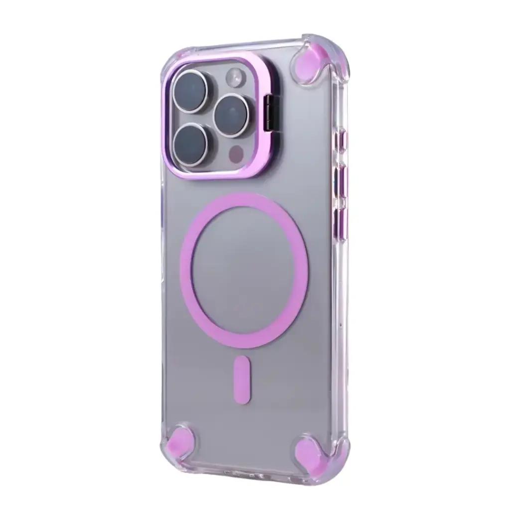 SUNIX Shovy MagSafe Hülle iPhone 14 Pro Case Kameraschutz Stand Lila