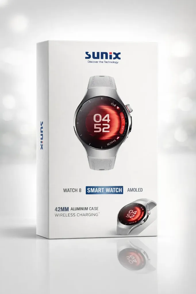 SUNIX WT08 Smartwatch Grau – Elegante Fitness Uhr
