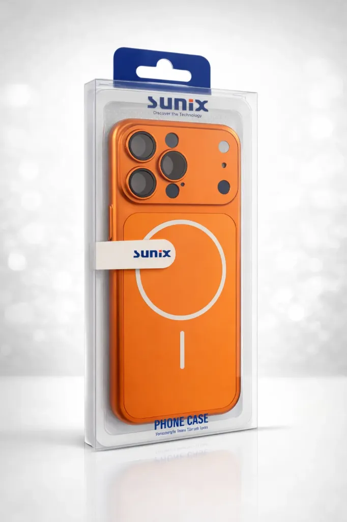 SUNIX REDESIGN CASE für iPhone 15 Pro Max – Orange – MagSafe – Stoßfest
