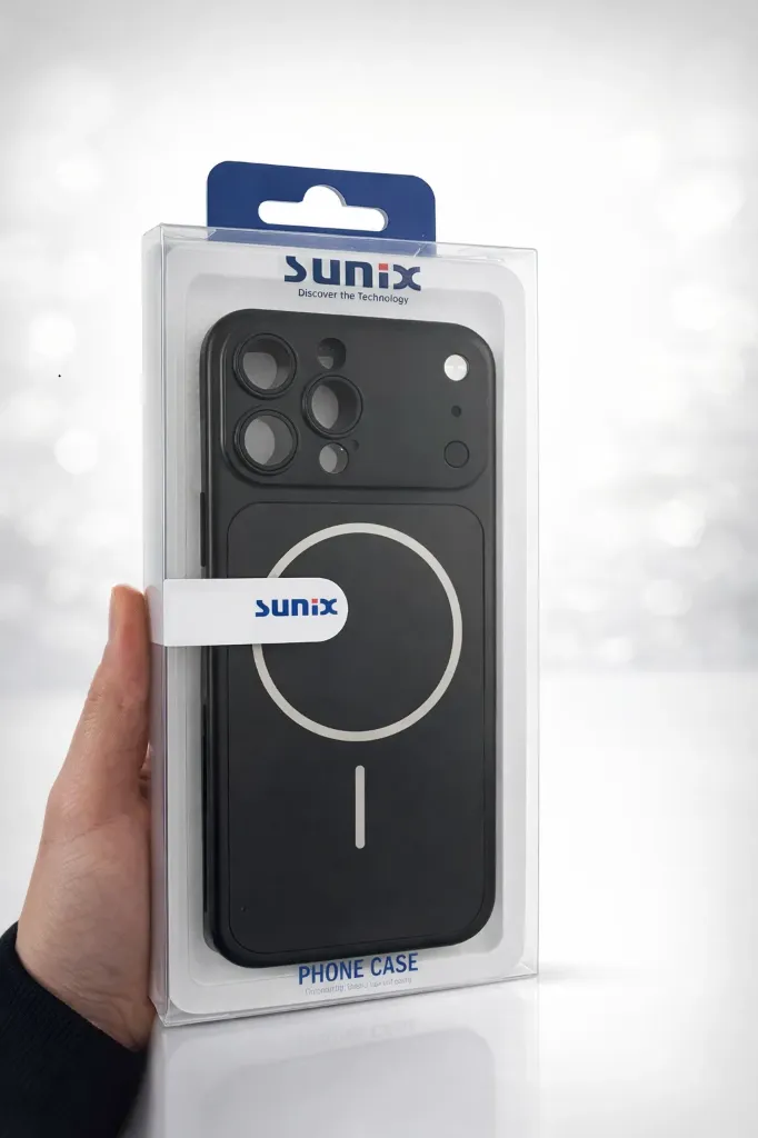 SUNIX REDESIGN CASE für iPhone 16 Pro – Schwarz – MagSafe – Stoßfest