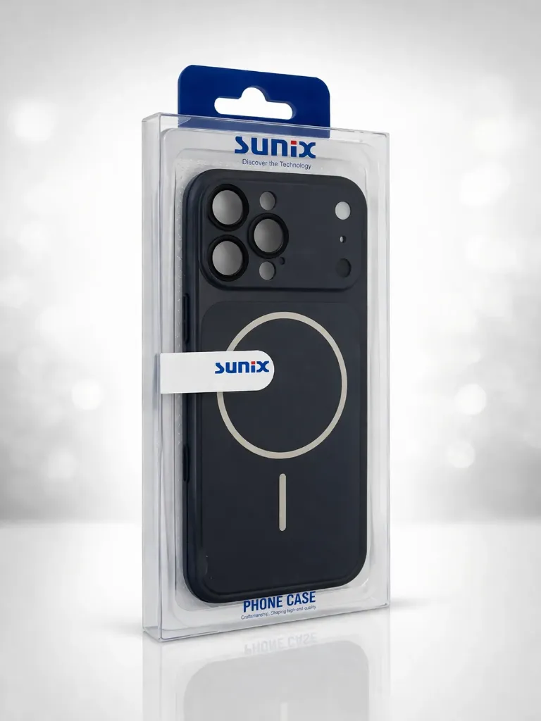 SUNIX REDESIGN CASE für iPhone 15 – Dunkelblau – MagSafe – Stoßfest