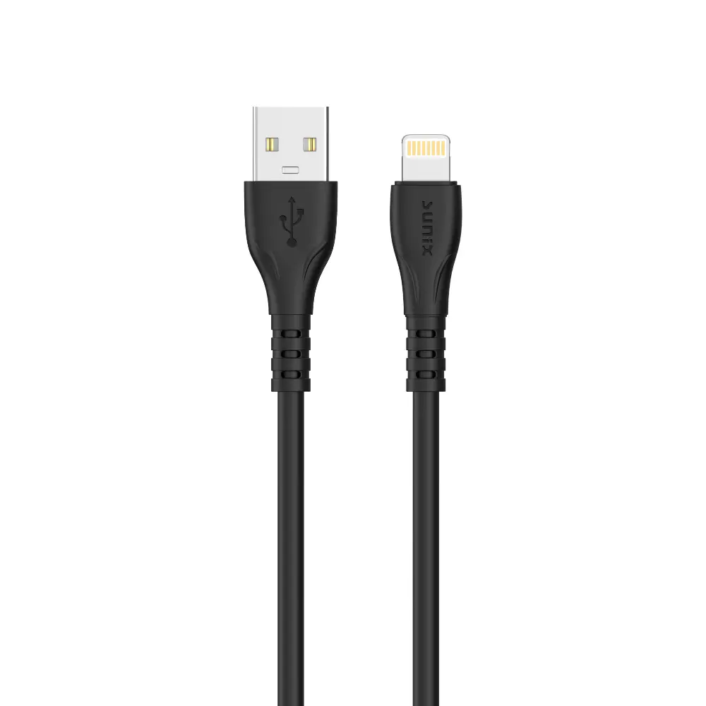 SUNIX SC95 Lightning Ladekabel Schwarz Fast Charging Schnellladekabel
