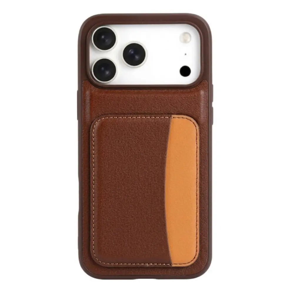 SUNIX iPhone 16 Pro Wallet Case Handyhülle Kartenfach Schutzcase Braun