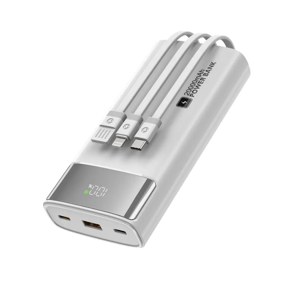 SHAZA SG1003 Powerbank 20000mAh 22,5W Schnellladefunktion Portable Weiß