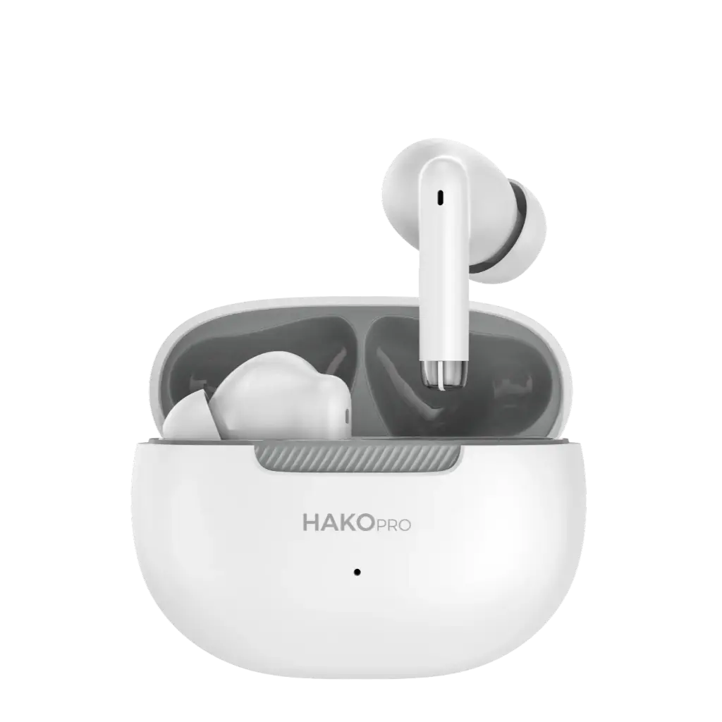 HAKOPRO K-001 Bluetooth 6.0 True Wireless In-Ear Kopfhörer Earbuds IPX4 Weiß
