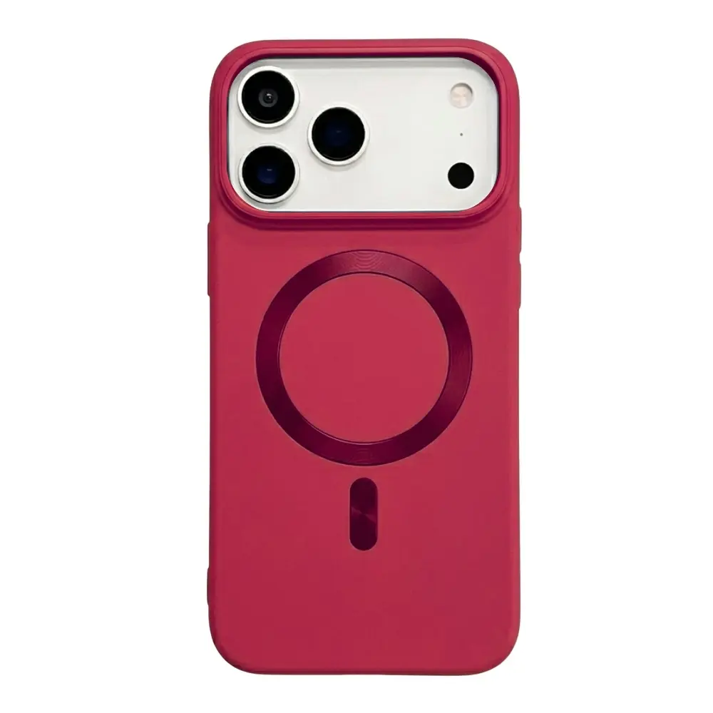 SUNIX Hülle für iPhone 18 Pro Nova MagSafe Schutzhülle Dunkel Cherry Case