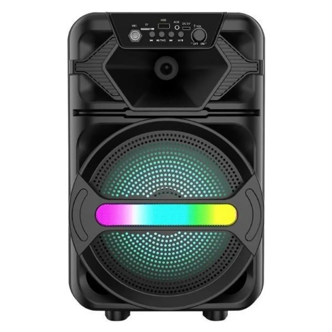 Sunix BTS-410 Partybox Bluetooth Lautsprecher 20W Karaoke Mikrofon RGB Akku FM