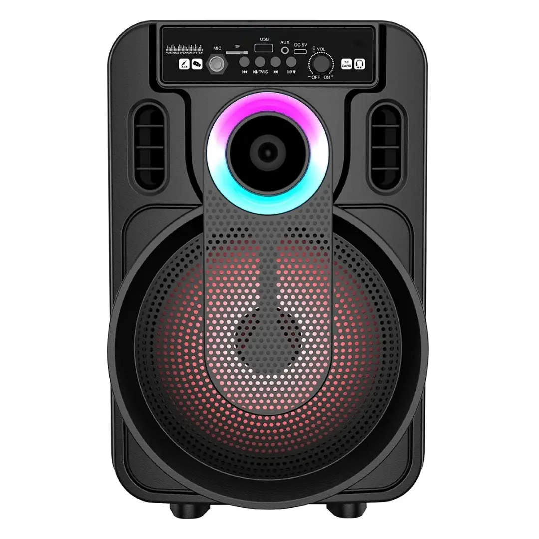 Sunix BTS-420 Partybox Bluetooth Lautsprecher 20W Karaoke Mikrofon LED Akku FM