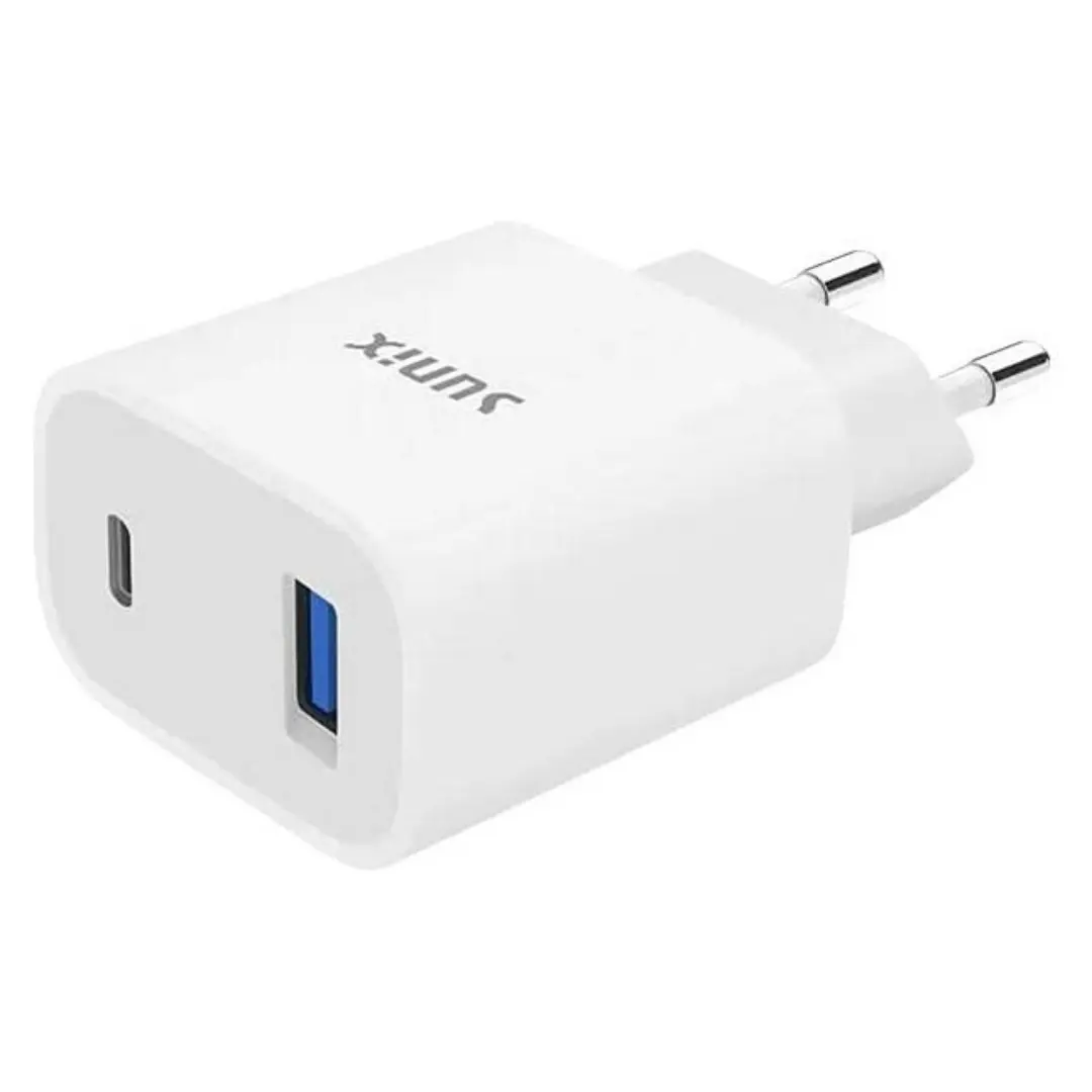 USB C Ladegerät 20W PD Schnellladegerät Dual USB QC3.0 Fast Charger Adapter