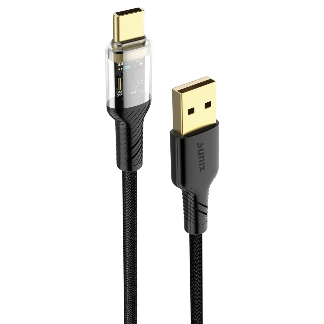 USB auf USB C Kabel 3.4A Schnellladekabel Android Ladekabel USB C Schwarz