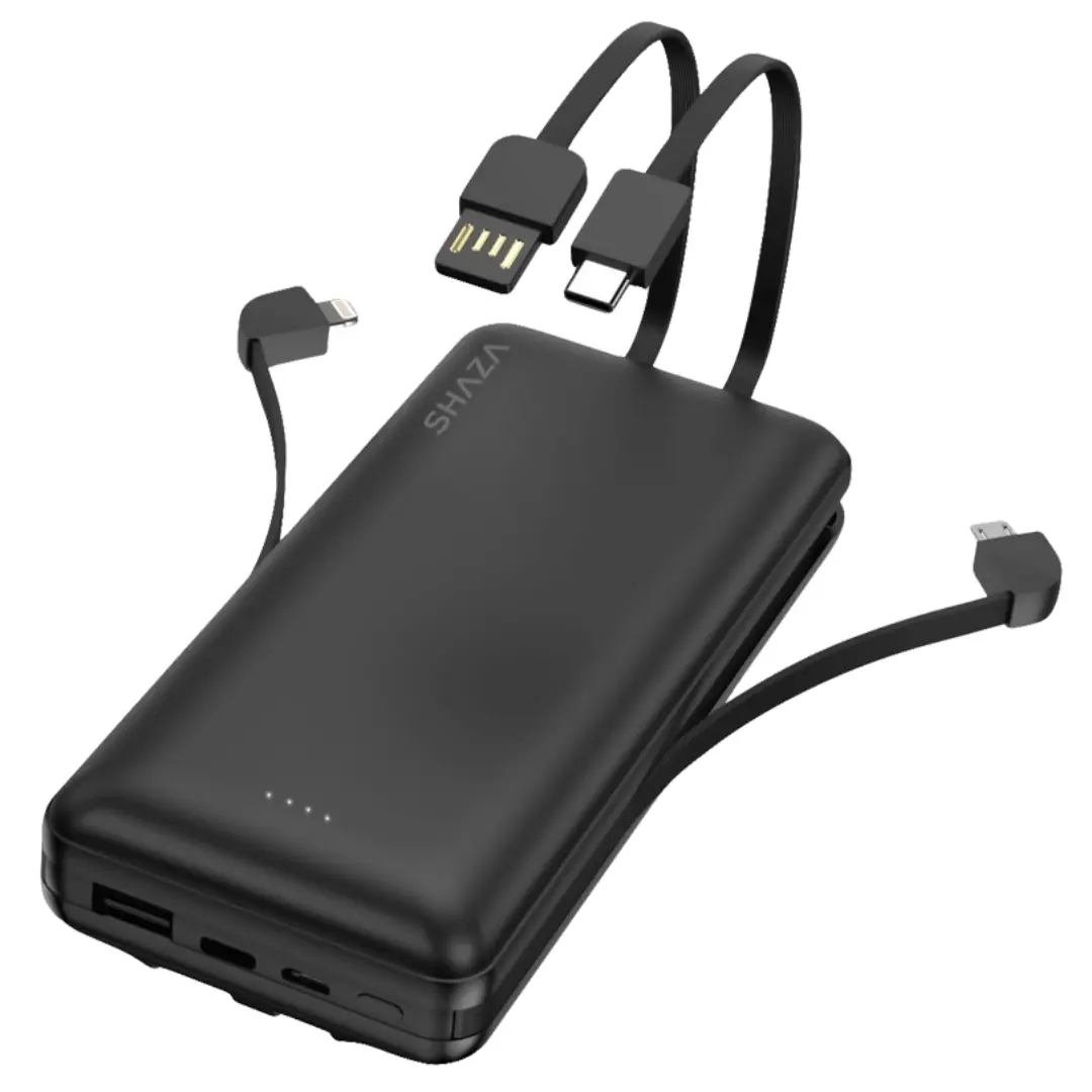 SHAZA 4IN1 POWERBANK 20000 MAH BLACK