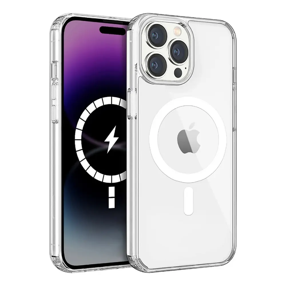 Sunix PC Magnetische MagSafe Hülle für iPhone 17 Pro Max Transparent Klarsicht