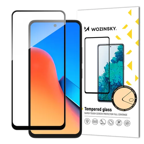 Robustes Wozinsky Full Glue Vollbild-Hartglas mit Rahmen für Xiaomi Redmi 12 – Schwarz