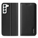 Dux Ducis Hivo Leather Flip Cover Echtleder Geldbörse für Karten und Dokumente Samsung Galaxy S22+ (S22 Plus) Schwarz
