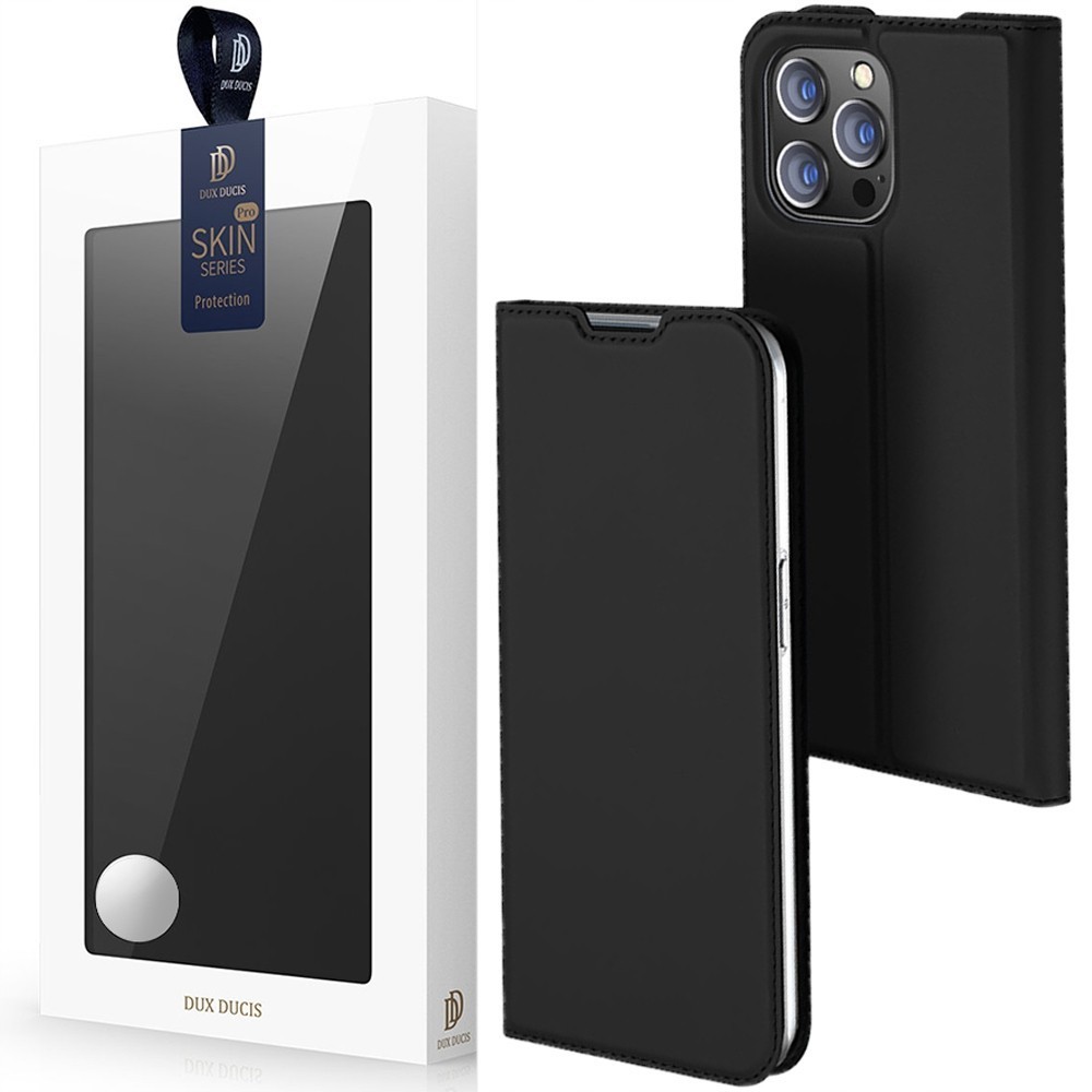 Dux Ducis Skin Pro Holster Case Flip Cover für iPhone 14 Pro Max schwarz