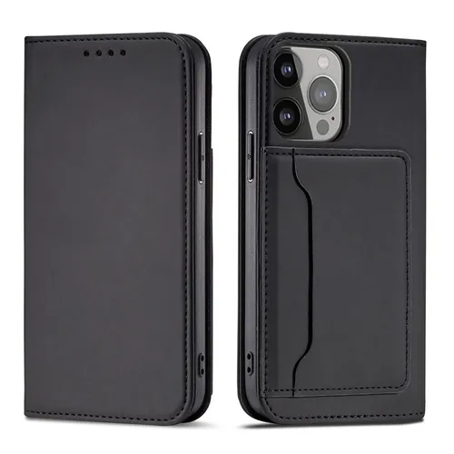 Magnetkartenetui für Samsung Galaxy S23 Ultra Flip Cover Wallet Stand schwarz