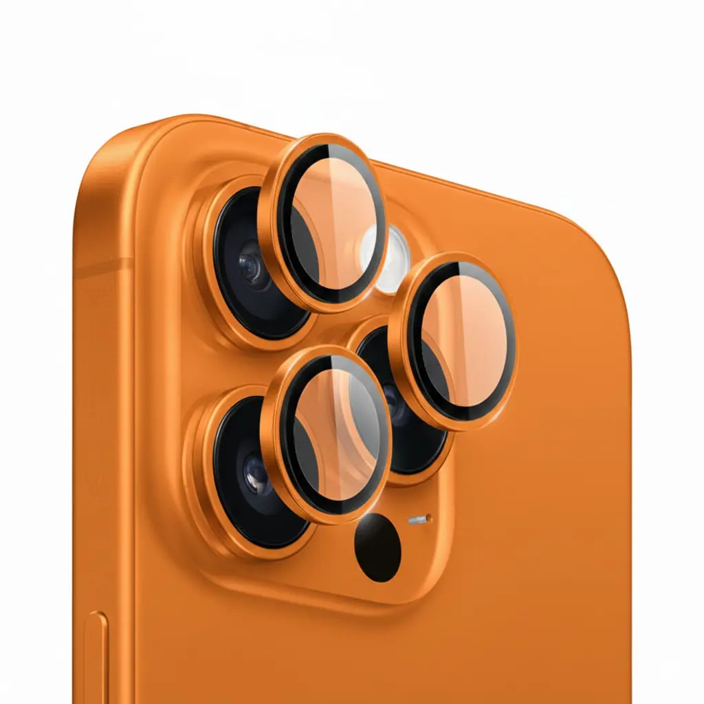 SUNIX CAMERA LENS PROTECTOR REDESIGNER FOR IPHONE 15 PRO MAX ORANGE