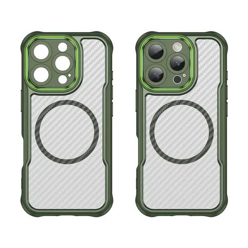 Leading Series MagSafe Silikonhülle für iPhone 16 Pro Max – grün