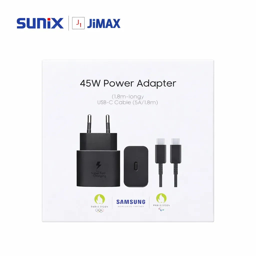 Samsung 45W Charger + USB-C Cable Set EP-T4511X Black OEM (Retail)