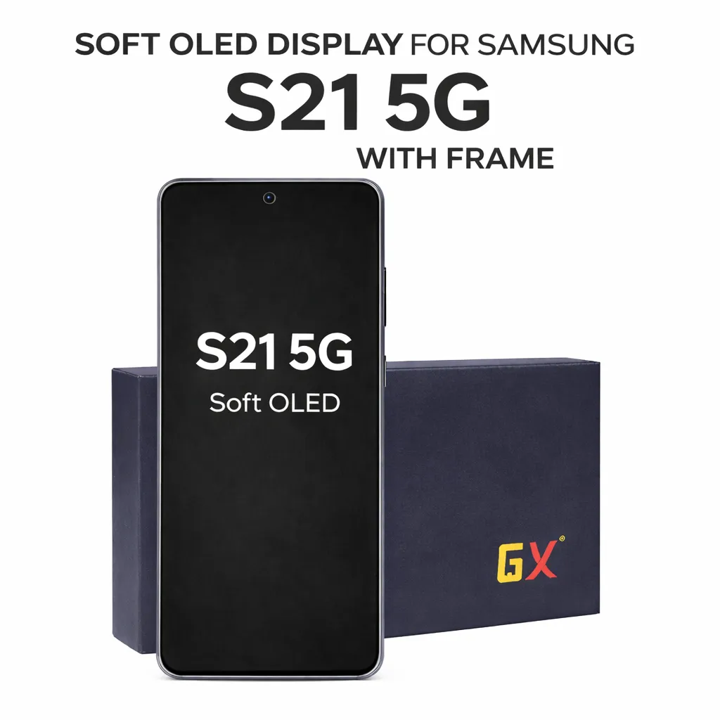 SOFT OLED DISPLAY FOR SAMSUNG S21 5G WITH FRAME